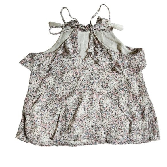 August Winds floral ruffle tank top sz M - Picture 2 of 10